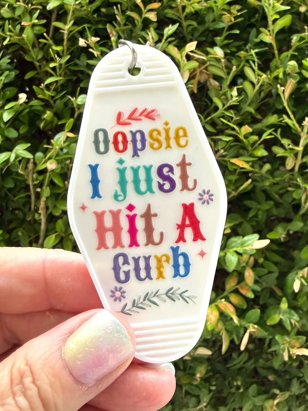 Vintage style motel key 3.5” keychain sarcastic funny gift idea